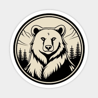 Good Ol Bear Patch with Black Outline - If you used to be a Bear, a Good Old Bear too, you'll find the bestseller critter patch design perfect. Magnet
